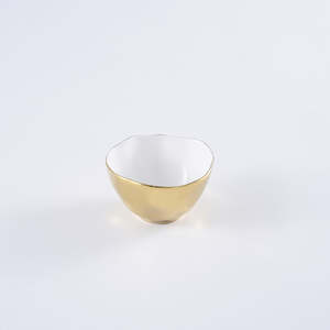 Home Living: Moonlight Snack Bowl | White & Gold
