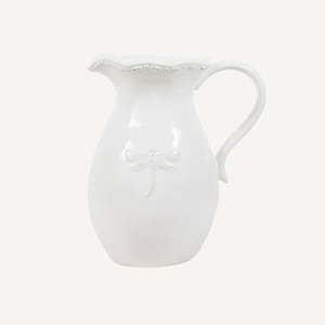 White Dragonfly Stoneware Jug Small