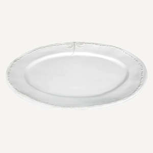 Dragonfly White Oval Platter Large