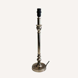 New Arrivals: Round Small Lamp Base Antique Silver