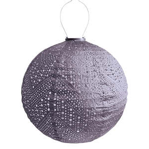 Lumiz Lanterns: Lumiz Solar Lantern round 40cm |Mauve Purple|Verso
