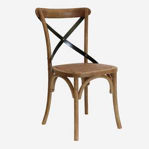 Vienna Elm Chair | Metal Cross Back