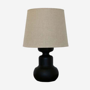 Cc Interiors: Black Java Wooden Urn Lampbase | CC Interiors