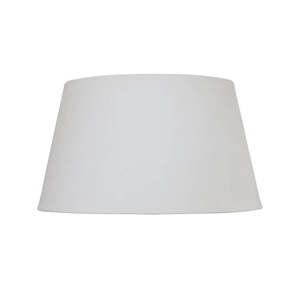 White Linen Drum 46cm Lampshade