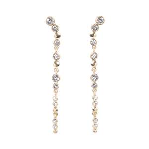 Earrings: Sweet Droplets Gold & Crystal Earrings | A&C