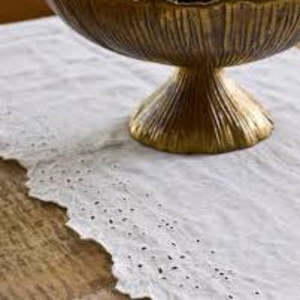French Country Collections: Embroidered White Table Runner | French Country