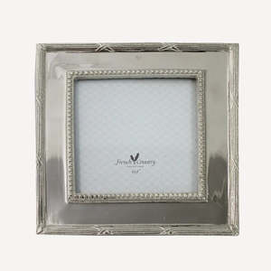 Beaded Nickel Square Photoframe 4 x 4 | French Country