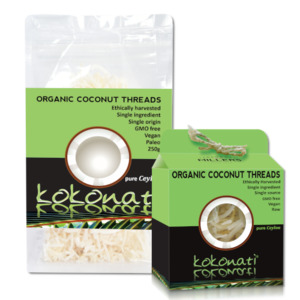 Organic Desiccated Coconut Threads - Ceylon Kokonati