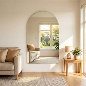 Full Length Mirrors: Cielle Arched Frameless Full-Length Mirror | 180 x 120cm