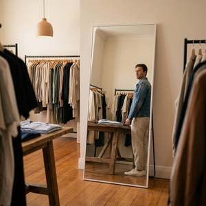 Freestanding Mirrors: Zenith Alba Rectangular Full-Length Mirror | 180 x 80cm