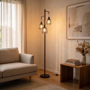 Floor Lamps: Voltaire 3-Light Cage Floor Lamp