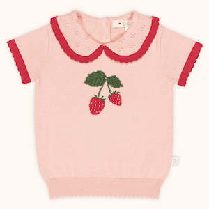 All: “Strawberry” Knitted Polo Top