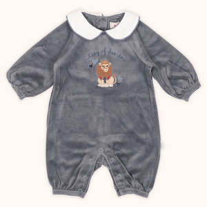 Boys Clothing: Velvet Onesie "King of Hearts"