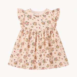Skirts Dresses: "Ely" Muslin Dress in Rose Print
