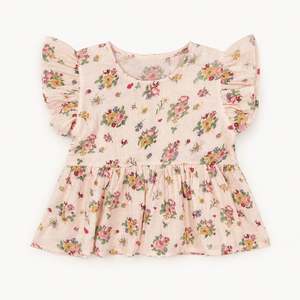 Tops: Muslin Top in Rose Print