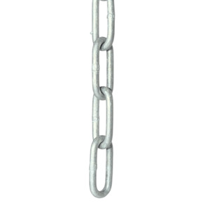 10mm DIN5685/C Long Link Chain - Hot Dipped Galvanised - Chains Ropes Anchors