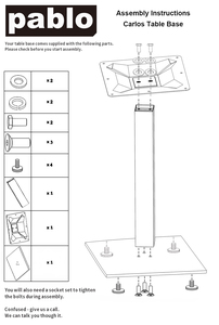 Products: Pablo Carlos Square Steel Table Base Chairforce New Zealand