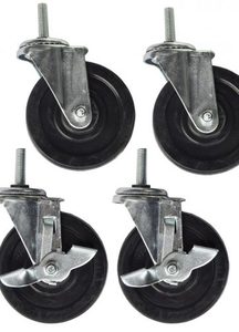 Products: Set of 4 Castors for use with epoxy or chrome shelving - Chairforce NZ