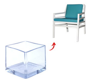 Hybrid Silicone Protection Tips: Square Outdoor Silicone Chair Leg Protectors – Protect Floors & Furniture Outdoors