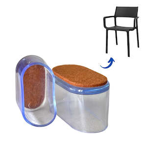 Felt Oval Silicone Chair Tips – Scratch-Free & Silent Protection Indoors