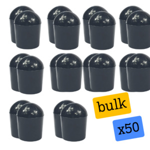 BULK LOT - Heavy Duty Black Domed Chair Tips
