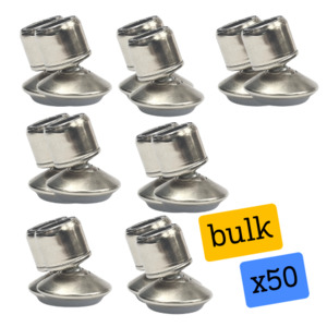 BULK LOT 13mm & 16mm Nickel Plated Vintage Swivel Chair Tip