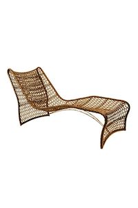Furniture: Wave Sun Lounger Dark Natural