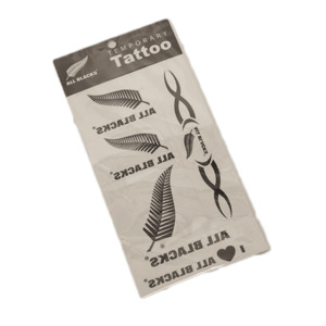 Gifts Under $15 Champions Of The World: All Blacks Temporary Tattoos
