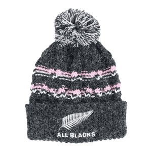 All Blacks Kids Cable Knit Pom Pom Beanie