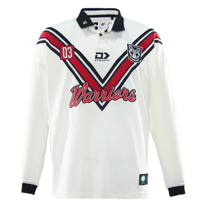 Warriors NRL 03 Fauxback Long Sleeve Polo Shirt 2026