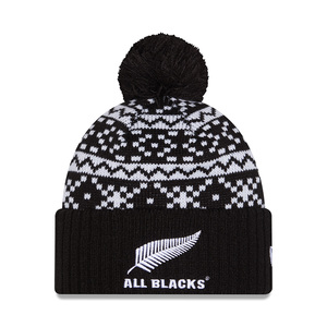All Blacks New Era Knitted Cardigan Pom Pom Beanie