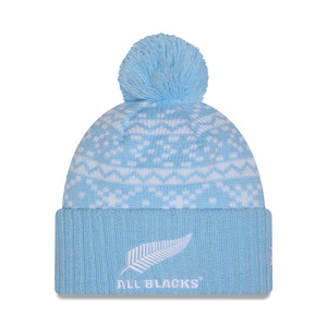 All Blacks New Era Glacial Blue Knitted Pom Pom Beanie