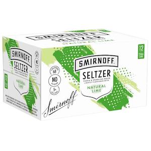 Rtds 1: Smirnoff Seltzer Lime 12x250ml cans