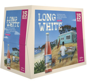 Rtds 1: LONG WHITE RASPBERRY 15PK BOTTLES 320ML