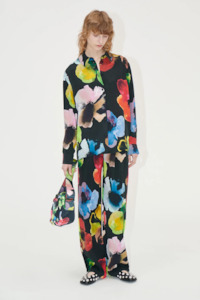 Stine Goya Elasticated Long Pants - Watercolour Bloom