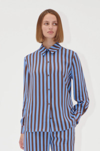 Pre Order: Stine Goya Long Sleeve Shirt - Embroidery Stripe