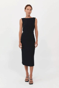 St Agni: St. Agni Cut Out Midi Dress - Black