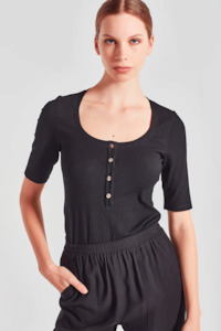 Shjark: Shjark Lila Tee - Black