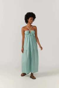 Bird Knoll: Bird & Knoll Hanna Dress - Seafoam