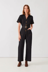 Jumpsuits Playsuits: Jillian Boustred Olivia Jumpsuit - Dark Denim