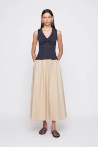 Anna Quan Maggie Dress - Latte/Ebony