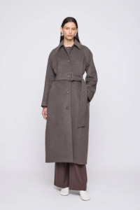 Anna Quan Alba Coat - Dark Chocolate