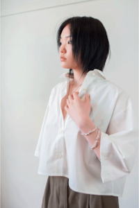 Ovna Ovich: Ovna Ovich Shirt Crop - Salt