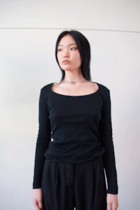 Ovna Ovich Long Sleeve Top - Black Pepper