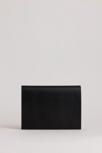 Yu Mei: Yu Mei Bolton Laptop Folio - Black Lamb