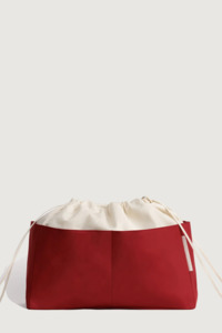Yu Mei: Yu Mei Large Organiser - Red Dahlia/White Asparagus Nylon