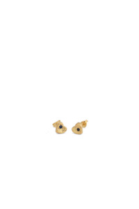 Creeps And Violets: C&V Sweetheart Studs - Sapphires Gold