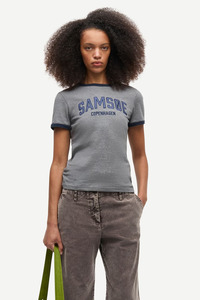 Samsoe Samsoe Sabond SS T-shirt - Mid Grey Mel.