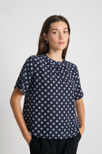 Twenty Seven Names You And Me Tee - Navy Daisy Silk