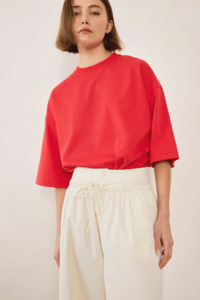 Commonplace Essentials Chrome 3/4 Sleeve T-shirt - Red